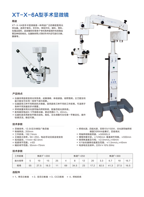 Model XT-X-6A Operation Microscope